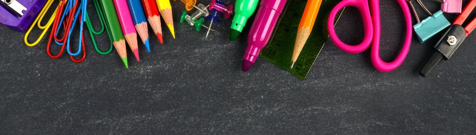 Image of school supplies Image of school supplies